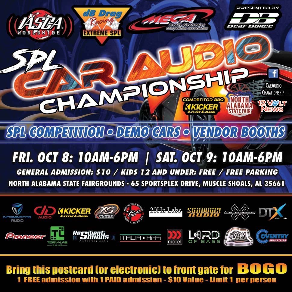 car audio championship spl oct 8 9 2021 muscle shoals alabama flyer