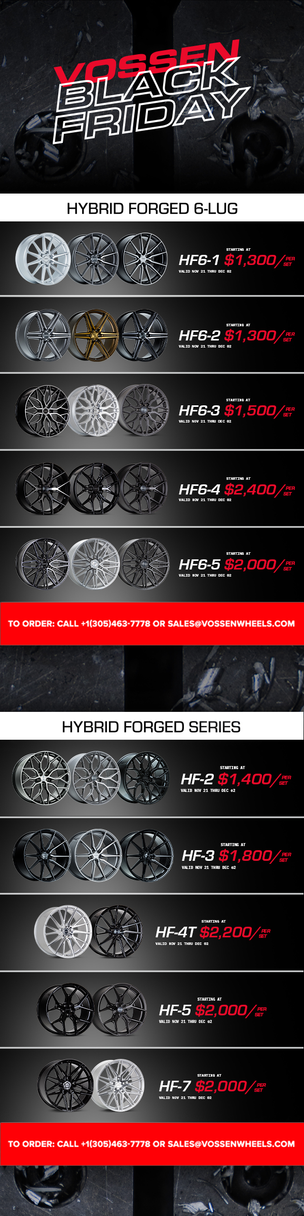 Vossen Black Friday Email Blast