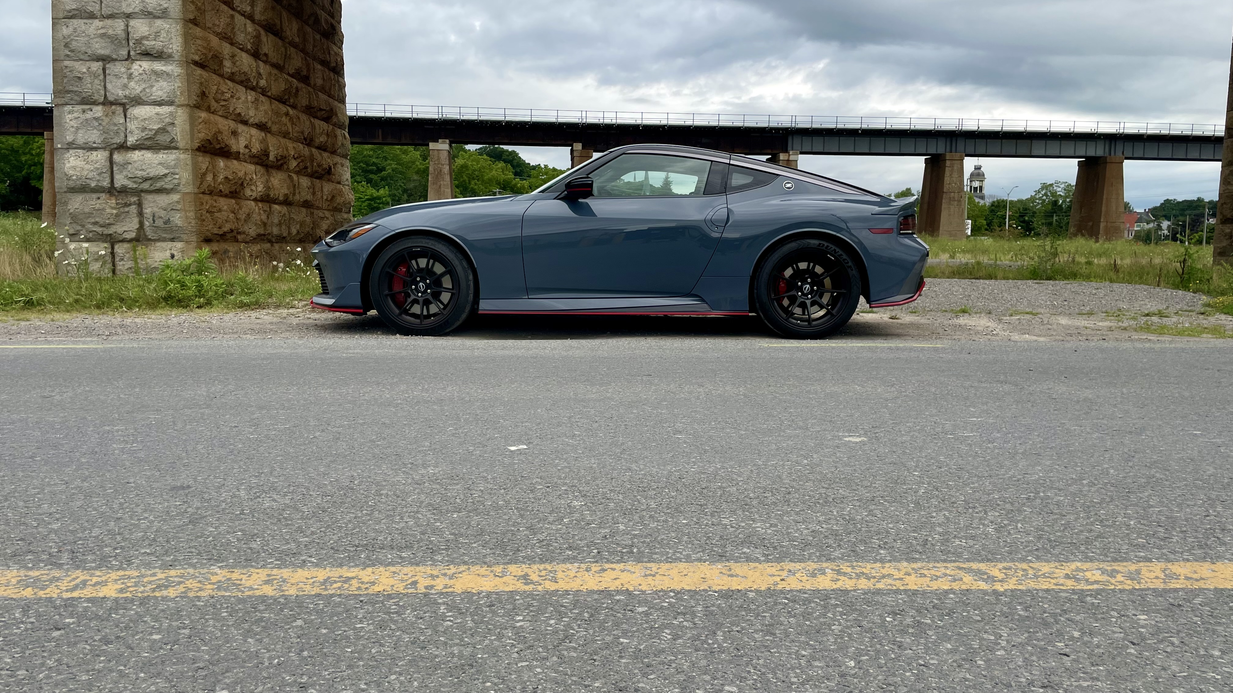 Stealth Grey shown is an exterior finish that is exclusive to the Z Nismo