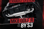 Cat-Back Exhaust System for VW Golf R MK8 and Audi S3 8Y