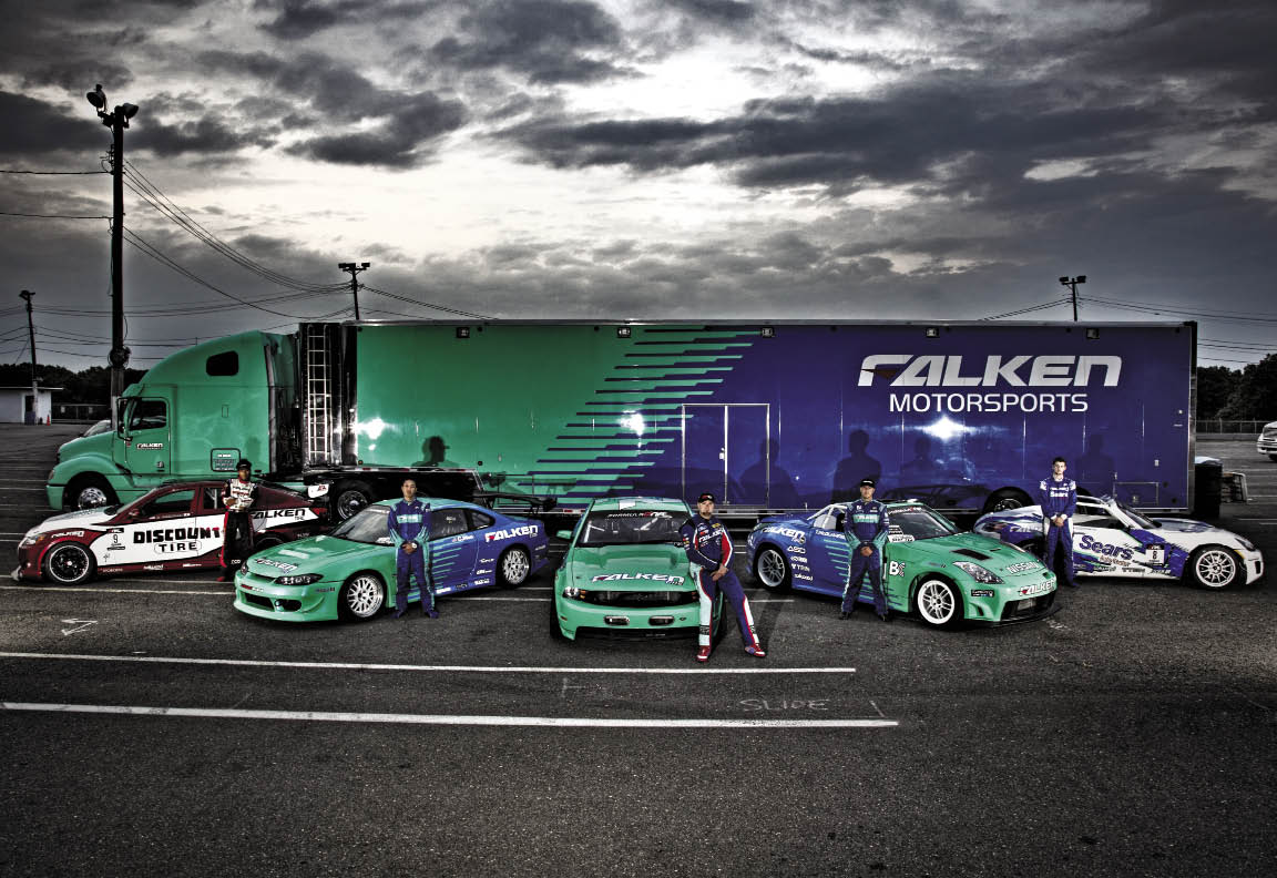 The top brass at Falken understood that shredding up tires in drift competition would equate to better sales and priceless brand exposure. They also figured out supporting a sport enthusiasts love translates to respect among tuners and quickly lead to fans considering their brand when shopping for tires from Falken’s massive applications list.